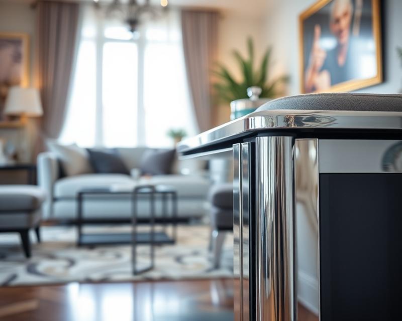 Chromowane elementy meblowe: inspiracje, estetyka i trwałość