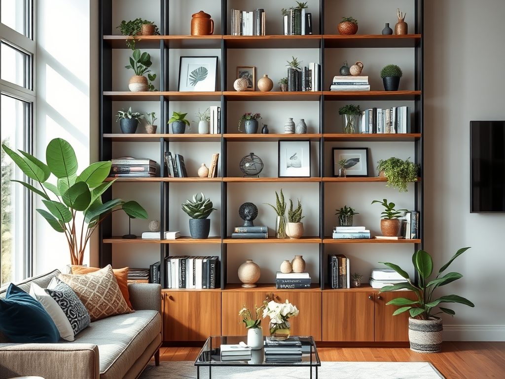 Regał w salonie: jak wybrać miejsce, by łączyć funkcjonalność z estetyką wnętrza