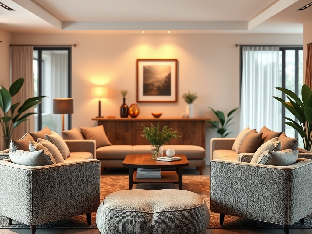 Układ mebli w salonie bez telewizora: jak stworzyć przestrzeń sprzyjającą relaksowi i rozmowom